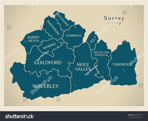 Map Of Surrey Uk - Alaine Leonelle