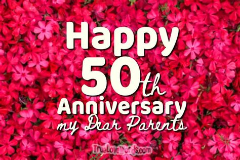 50th Wedding Anniversary Wishes For Parents » True Love Words