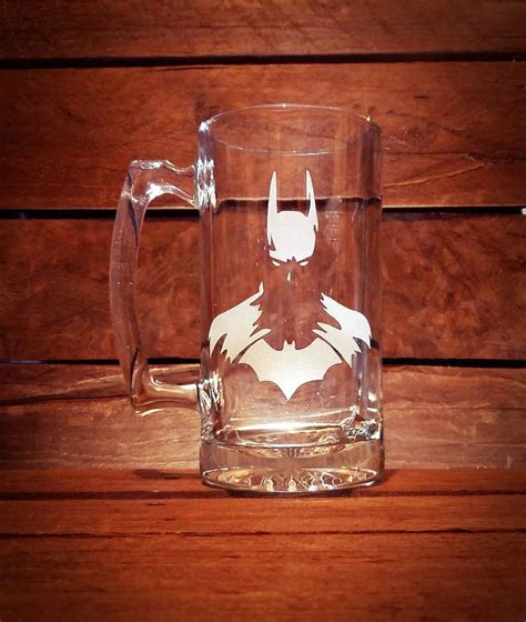 Batman Mug // Batman Superhero Gift // Batman Wedding Glass // | Etsy