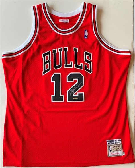 Michael Jordan Autographed Red Bulls Number 12 Jersey UDA COA. - The Autograph Source