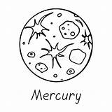 Doodle Of Mercury For Coloring Page Book Stock Vector  Illustration sketch template