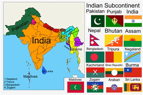 The Indian Subcontinent - USE Timeline : imaginarymaps