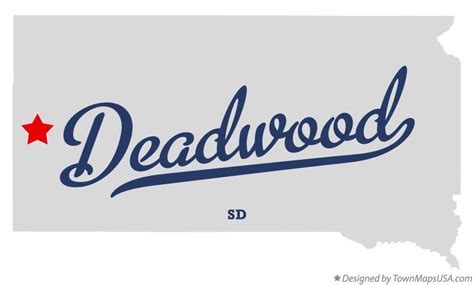 Map of Deadwood, SD, South Dakota