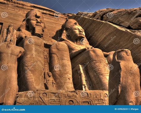 Statues at the Entrance To the Abu Simbel Temple (Egypt) Stock Image ...