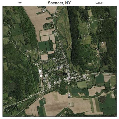 Aerial Photography Map of Spencer, NY New York