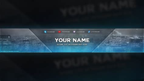 City Themed Youtube Banner Template - Free Download [Psd] Intended For ...