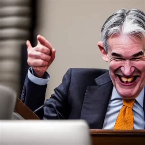 Jerome Powell laughing maniacally while trading bitcoin | Stable ...