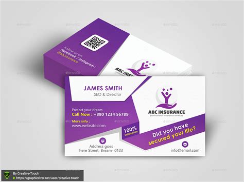 Corporate Insurance Business Card by Nurul_Abser | GraphicRiver