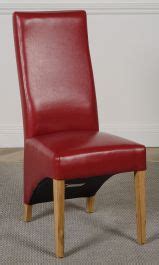 Lola Burgundy Leather Dining Chair | Curved Back | Oak Furniture King