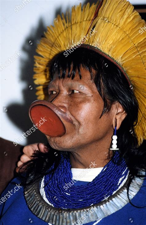 Raoni Metuktire Known Chief Raoni 1989 Editorial Stock Photo - Stock ...