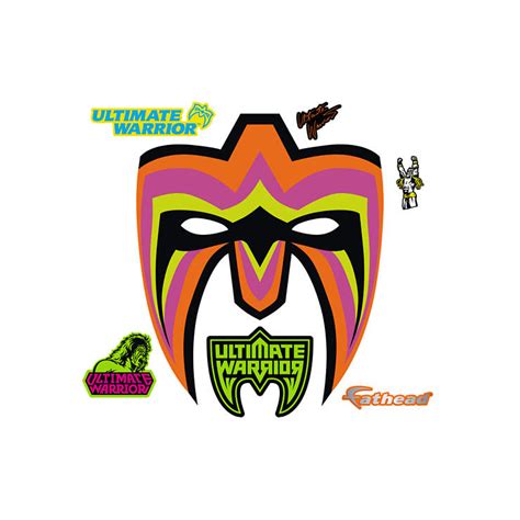 Ultimate Warrior Mask Wall Decal | Shop Fathead® for WWE Decor