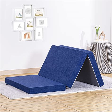 JINGWEI Folding Mattress, Tri-fold Memory Foam Mattress Topper with ...