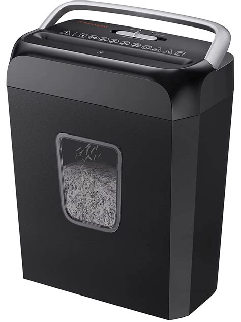 Buy Bonsaii 6-Sheet Cross Cut Paper Shredder Home Office Use Shredder with Handle C237-B Online ...