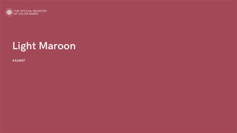 Light Maroon color - #A24857 - The Official Register of Color Names