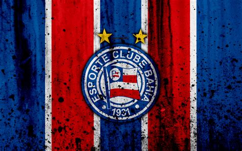 Download wallpapers FC Bahia, 4k, grunge, Brazilian Seria A, logo, Brazil, soccer, football club ...