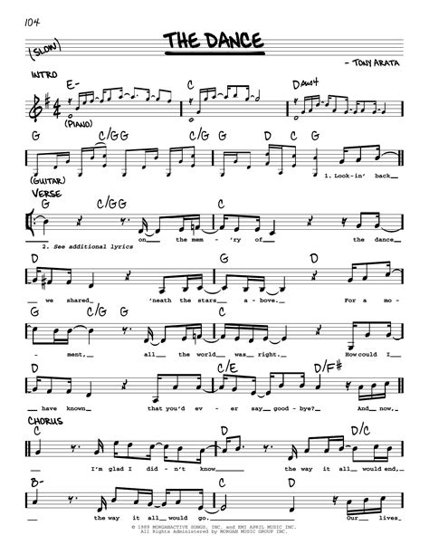 Garth Brooks "The Dance" Sheet Music Notes | Download PDF Score Printable