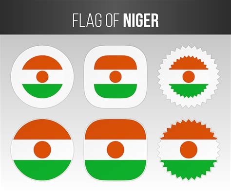 Premium Vector | Niger flag labels badges and stickers illustration ...