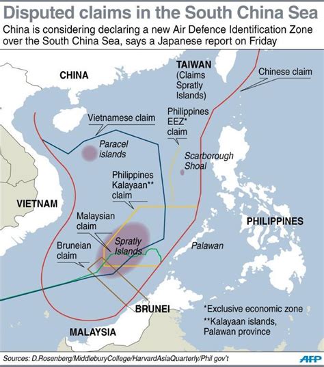 Map of the Disputed Spratly Islands in South China Sea | Brain Contour