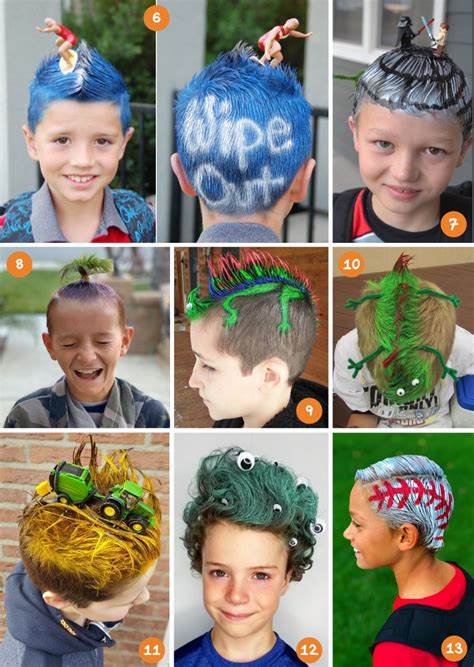 220+ Crazy Hair Day Ideas. Wacky School Hairstyles for Girls, Boys & Teachers! | Wacky hair days ...