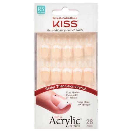 Kiss Salon Acrylic French Nail Kit Real Short Length, Power Play | Walgreens