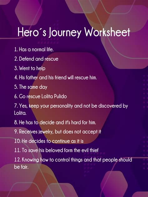 Hero S Journey Worksheet | PDF