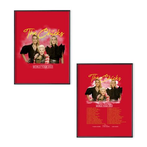 The Chicks 2023 World Tour Poster Set,The Chicks Band Fan Poster Set ...