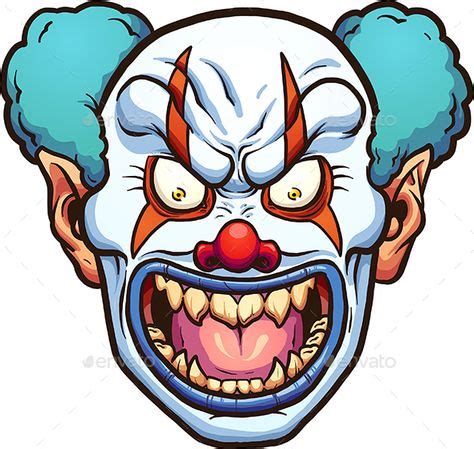 Evil Clown - Monsters Characters | Vector in 2019 | Evil clowns, Illustration art, Creepy clown