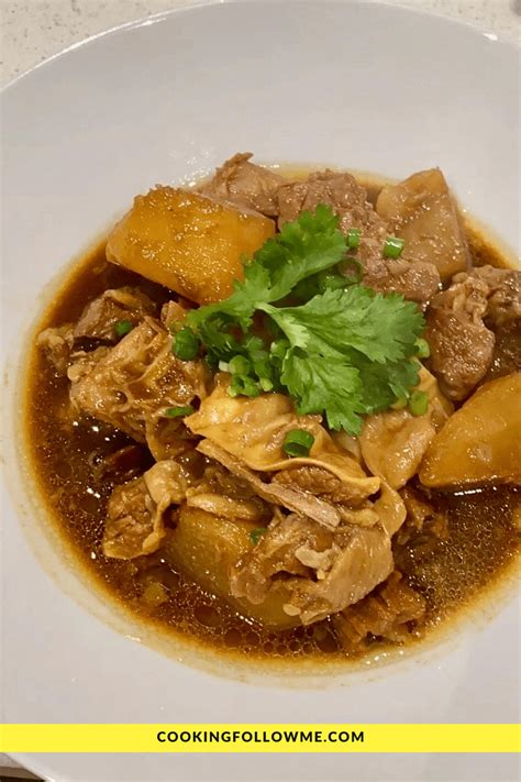 CHINESE BEEF STEW WITH POTATOES - CookingFollowMe.com