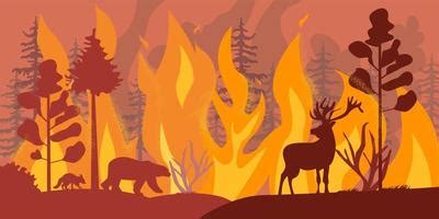 Forest Fire Illustration