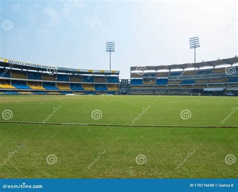 Cricket Stadium in Indore, Holkar Cricket Stadium. Editorial Stock Photo - Image of ground ...