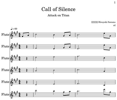 Call of Silence - Sheet music for Flute