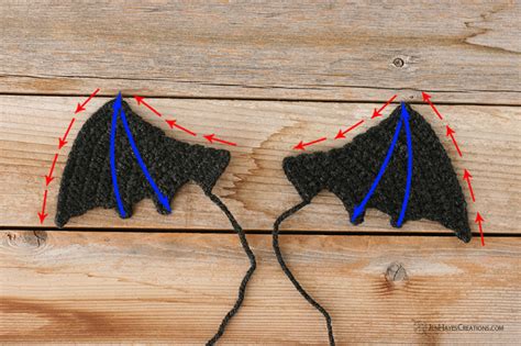 Crochet Bat Wings Free Pattern How To Close Up The Body And ...