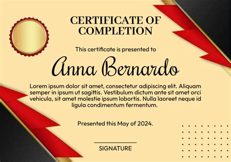 Certificate of Completion Template | PosterMyWall