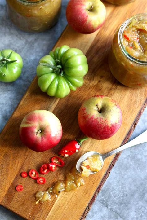 Green Tomato, Apple & Chilli Chutney Recipe