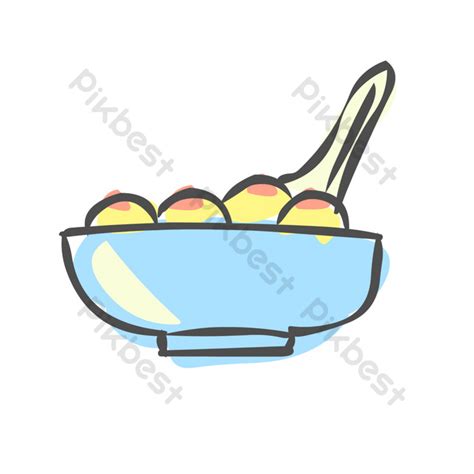 Food Elements Drawing Cute Cartoon Barbecue Supper PNG Images | AI Free ...