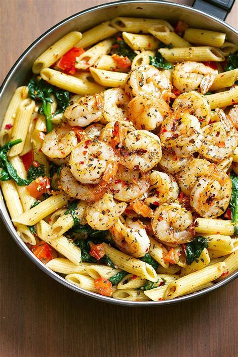 Tomato Spinach Shrimp Pasta – Best Shrimp Pasta Recipe — Eatwell101