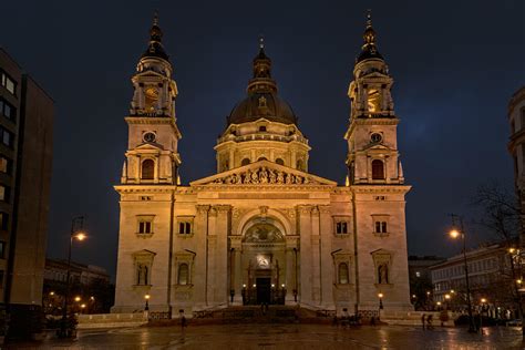 St Stephen's Basilica Budapest Night Photograph by Joan Carroll - Fine ...