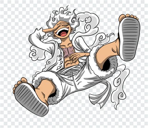 Luffy Gear 5 Colored Transparent PNG One Piece - PNGAnime