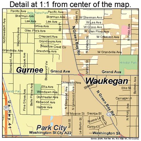 Waukegan Illinois Street Map 1779293