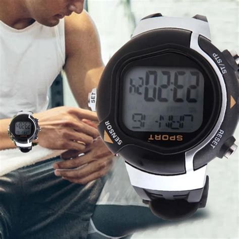 Men Sports Watches Heart Rate Monitor Pulse Heart Rate Counter Calories ...