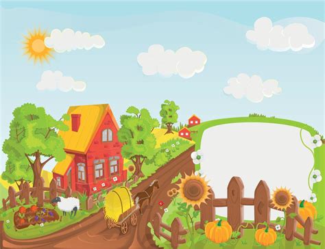 Rural landscape vector illustration 19134074 Vector Art at Vecteezy