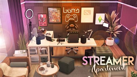 STREAMER'S STUDIO APARTMENT | The Sims 4: Speed Build - YouTube