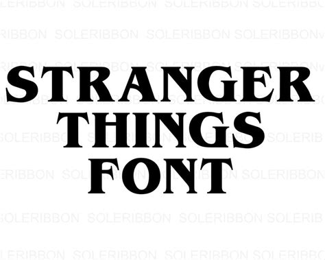 Stranger Things Alphabet Font Stranger Things SVG Stranger - Etsy