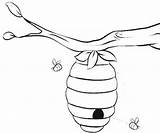 Beehive Coloring Page  Coloring Home sketch template