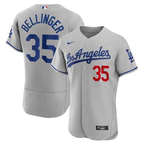 Men's Los Angeles Dodgers Cody Bellinger Nike Gray Road 2020 Authentic ...