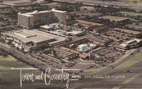 Town and Country Hotel, Aerial View San Diego, CA Postcard