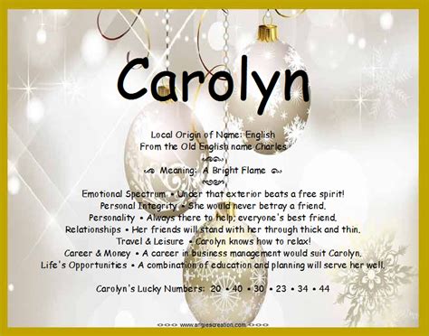 Carolyn - Name Meaning August Baby, Personal Integrity, Deep Truths ...