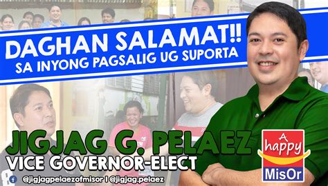 Daghang salamat sa inyong... - Vice Governor Jigjag Pelaez