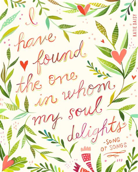 Soul Delights Art Print Song of Songs Watercolor Quote Inspirational ...