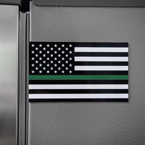 Magnet - Thin Green Line American Flag - Thin Blue Line USA